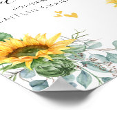 Affiche de bienvenue Fête des mariées de tournesol (Coin)