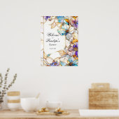 Affiche de bienvenue Fête des mariées en verre ten (Cuisine)