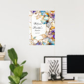 Affiche de bienvenue Fête des mariées en verre ten (Bureau à domicile)