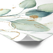 Affiche de bienvenue Fête des mariées Eucalyptus (Coin)