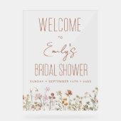 Affiche de bienvenue Fête des mariées Fleur sauvag (Recto)