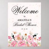 Affiche de bienvenue Fête des mariées Fleur sauvag (Devant)