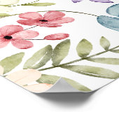 Affiche de bienvenue Fête des mariées Fleur sauvag (Coin)