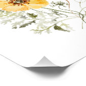 Affiche de bienvenue Fête des mariées Fleur sauvag (Coin)