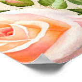 Affiche de bienvenue Fête des mariées florale chic (Coin)