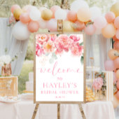 Affiche de bienvenue Fête des mariées florale Pipe