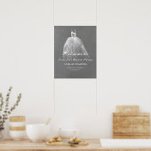 Affiche de bienvenue Fête des mariées habillage aq (Cuisine)