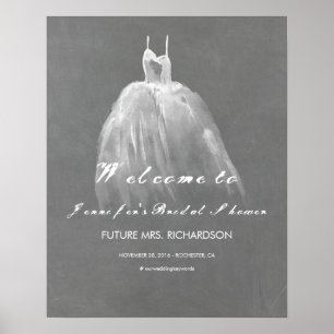 Affiche de bienvenue Fête des mariées habillage aq