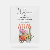 Affiche de bienvenue Fête des mariées Panier à fle (Recto)
