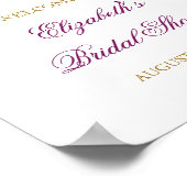 Affiche de bienvenue Fête des mariées Parties scin (Coin)