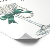 Affiche de bienvenue Fête des mariées Pearl et Bow (Coin)