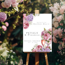 Affiche de bienvenue Fête des mariées Petals & Pro