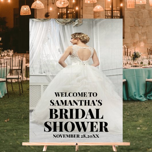 Affiche de bienvenue Fête des mariées photo acryli