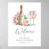 Affiche de bienvenue Fête des mariées rose (Devant)