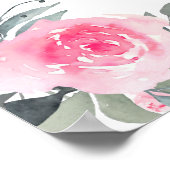 Affiche de bienvenue Fête des mariées rose (Coin)