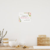 Affiche de bienvenue Fête des mariées Rose rustiqu (Cuisine)