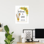 Affiche de bienvenue Fête des mariées Sunflower Ki (Bureau à domicile)