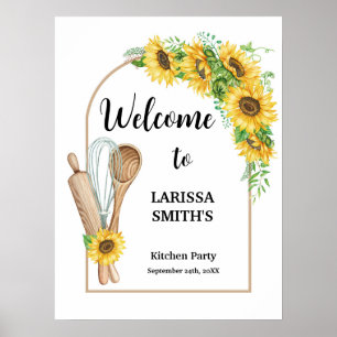 Affiche de bienvenue Fête des mariées Sunflower Ki