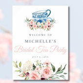 Affiche de bienvenue Fête des mariées Tea Party