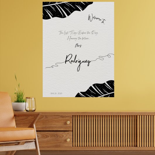 Affiche de bienvenue Fête des mariées tendance, pe (Salon 2)