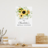 Affiche de bienvenue Fête des mariées tournesol d' (Cuisine)