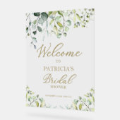 Affiche de bienvenue Fête des mariées verte (Angle)