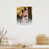 Affiche de bienvenue Fiançailles photo personnalis (Cuisine)