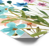 Affiche de bienvenue fleur sauvage Baby shower (Coin)