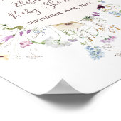 Affiche de bienvenue fleur sauvage Baby shower (Coin)