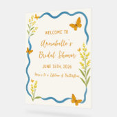 Affiche de bienvenue fleur sauvage de Fête des mar (Angle)