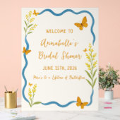 Affiche de bienvenue fleur sauvage de Fête des mar (Mariage)