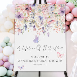 Affiche de bienvenue fleur sauvage de Fête des mar