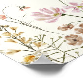 Affiche de bienvenue fleur sauvage Fête des mariée (Coin)