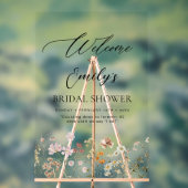 Affiche de bienvenue fleur sauvage Fête des mariée (Neutre)