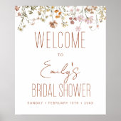 Affiche de bienvenue fleur sauvage Fête des mariée (Devant)