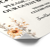 Affiche de bienvenue fleur sauvage Notre livre d'h (Coin)