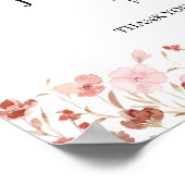 Affiche de bienvenue Fleur sauvage rose (Coin)