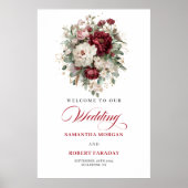 Affiche de bienvenue Fleurs de Bourgogne Luxe Boho (Devant)
