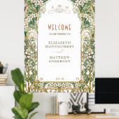 Affiche de bienvenue Floral Arch Art Nouveau (Bureau à domicile)