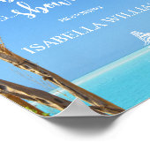 Affiche de bienvenue | Floral Summer Beach Baby sh (Coin)