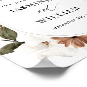 Affiche de bienvenue florale de Boho neutre rustiq (Coin)