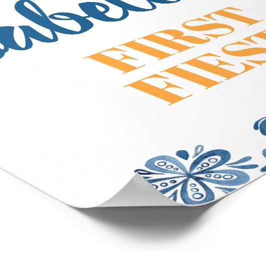 Affiche de bienvenue florale Fiesta (Coin)