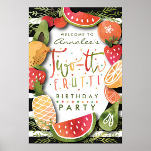 AFFICHE DE BIENVENUE Fruits à deux tti fête d'an