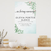 Affiche de bienvenue funéraire Boho Dusty Blue Euc (Cuisine)