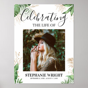 Affiche de bienvenue funéraire botanique Fête de l