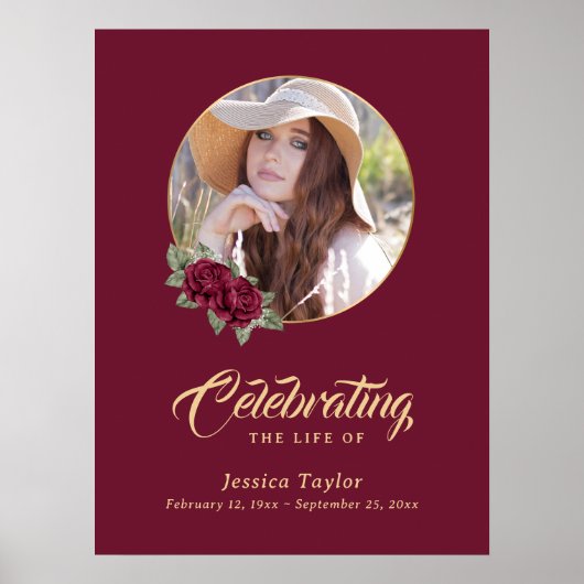 Affiche de bienvenue funéraire commémorative de la (Devant)