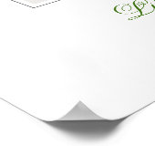 Affiche de bienvenue funéraire du feuillage d'aqua (Coin)