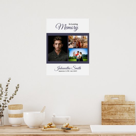 Affiche de bienvenue funéraire Modèle de collage (Cuisine)