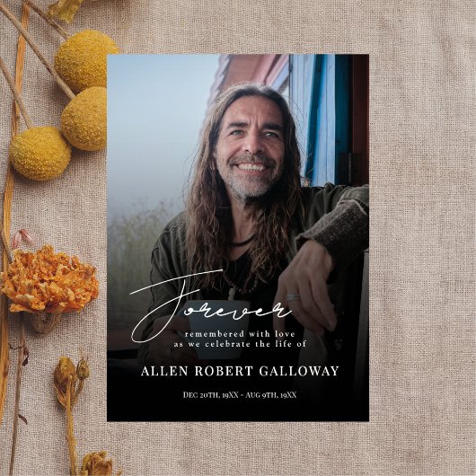 Affiche de bienvenue funéraire moderne Elegant Scr