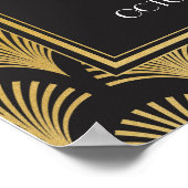 Affiche de bienvenue Gatsby Art déco orée Affiche  (Coin)